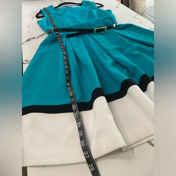 Turquoise Colorblock Dress by Liz Claiborne (M/L) - Picture 4 of 6